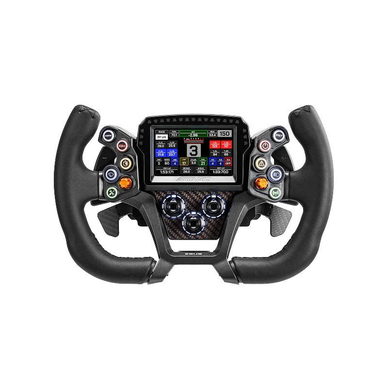 Steering Wheel Simagic Zeus GT - front view with additional display magicdash 4